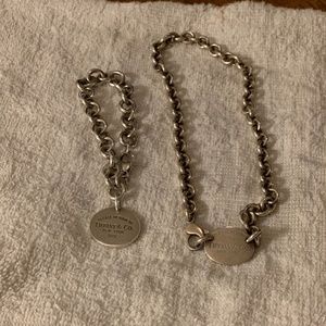 Set of Tiffany&CO chain bracelet and necklace